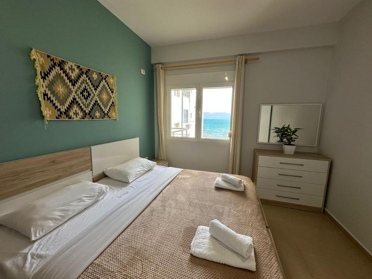 Trea Accomodations - On Private Beach With Sunbed & Umbrella Vlore Ngoại thất bức ảnh